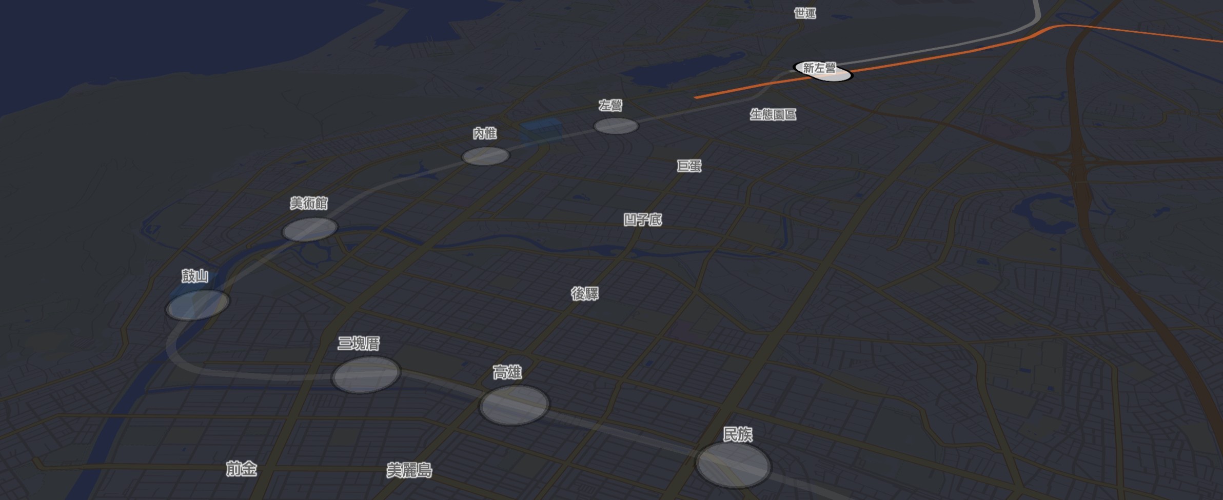 <台鐵高雄地下化區間截圖>